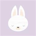 Picture of Purple Bunny _GroupedProduct_Square_Mini_ _GroupedProduct_Square_Unframed_Print_Only_
