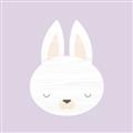 Picture of Purple Bunny _GroupedProduct_Square_Mini_ _GroupedProduct_Square_Unframed_Print_Only_