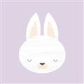Picture of Purple Bunny _GroupedProduct_Square_Mini_ _GroupedProduct_Square_Unframed_Print_Only_