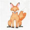 Picture of Nursery Fox _GroupedProduct_Square_Mini_ _GroupedProduct_Square_Unframed_Print_Only_