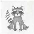Picture of Nursery Raccoon _GroupedProduct_Square_Mini_ _GroupedProduct_Square_Unframed_Print_Only_
