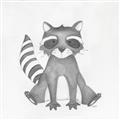 Picture of Nursery Raccoon _GroupedProduct_Square_Mini_ _GroupedProduct_Square_Unframed_Print_Only_