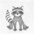 Picture of Nursery Raccoon _GroupedProduct_Square_Mini_ _GroupedProduct_Square_Unframed_Print_Only_