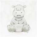 Picture of Nursery Hippo _GroupedProduct_Square_Mini_ _GroupedProduct_Square_Unframed_Print_Only_