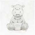 Picture of Nursery Hippo _GroupedProduct_Square_Mini_ _GroupedProduct_Square_Unframed_Print_Only_