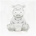 Picture of Nursery Hippo _GroupedProduct_Square_Mini_ _GroupedProduct_Square_Unframed_Print_Only_