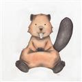 Picture of Nursery Beaver _GroupedProduct_Square_Mini_ _GroupedProduct_Square_Unframed_Print_Only_