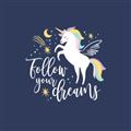 Picture of Follow your Dreams Unicorn _GroupedProduct_Square_Mini_ _GroupedProduct_Square_Unframed_Print_Only_