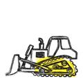 Picture of Construction Dozer _GroupedProduct_Square_Mini_ _GroupedProduct_Square_Unframed_Print_Only_