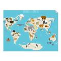 Picture of Animals Map of the World _GroupedProduct_Rectangle_Landscape_Unframed_Print_Only_