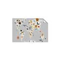 Picture of Animals Map Grey _GroupedProduct_Rectangle_Landscape_Unframed_Print_Only_