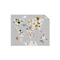 Picture of Animals Map Grey _GroupedProduct_Rectangle_Landscape_Unframed_Print_Only_