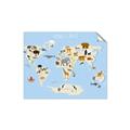 Picture of Animals Map Light Blue _GroupedProduct_Rectangle_Landscape_Unframed_Print_Only_