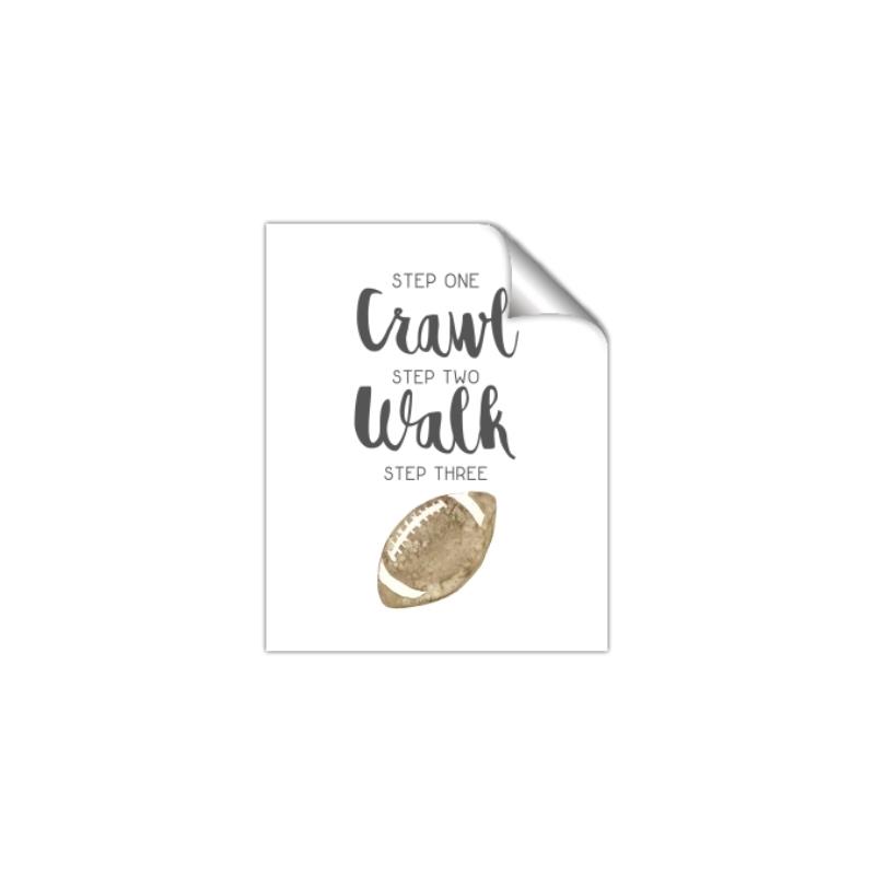 Picture of Crawl Walk Football _GroupedProduct_Rectangle_Portrait_Mini_ _GroupedProduct_Rectangle_Portrait_Unframed_Print_Only_