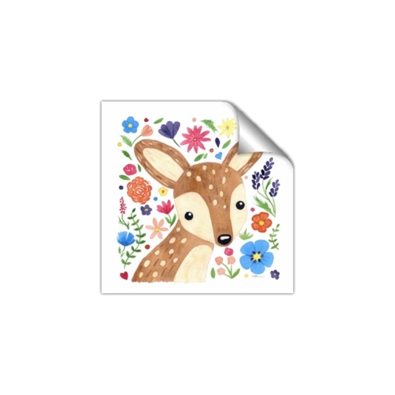 Picture of In the Garden Deer _GroupedProduct_Square_Mini_ _GroupedProduct_Square_Unframed_Print_Only_