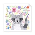 Picture of In the Garden Raccoon _GroupedProduct_Square_Mini_ _GroupedProduct_Square_Unframed_Print_Only_