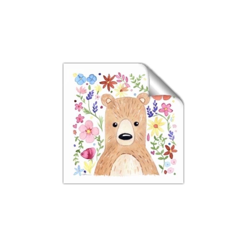 Picture of In the Garden Bear _GroupedProduct_Square_Mini_ _GroupedProduct_Square_Unframed_Print_Only_