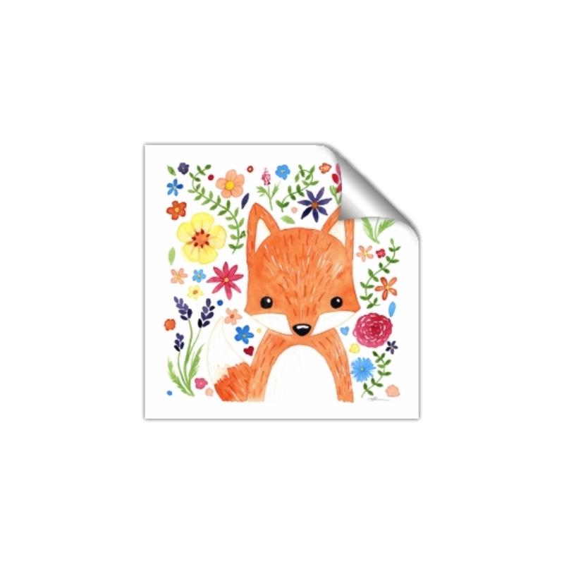 Picture of In the Garden Fox _GroupedProduct_Square_Mini_ _GroupedProduct_Square_Unframed_Print_Only_