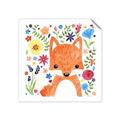 Picture of In the Garden Fox _GroupedProduct_Square_Mini_ _GroupedProduct_Square_Unframed_Print_Only_