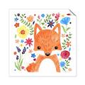 Picture of In the Garden Fox _GroupedProduct_Square_Mini_ _GroupedProduct_Square_Unframed_Print_Only_