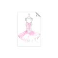 Picture of Ballerina Dress I _GroupedProduct_Rectangle_Portrait_Mini_ _GroupedProduct_Rectangle_Portrait_Unframed_Print_Only_