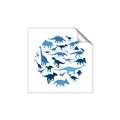Picture of Dino Party Blue _GroupedProduct_Square_Mini_ _GroupedProduct_Square_Unframed_Print_Only_