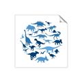 Picture of Dino Party Blue _GroupedProduct_Square_Mini_ _GroupedProduct_Square_Unframed_Print_Only_
