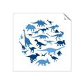 Picture of Dino Party Blue _GroupedProduct_Square_Mini_ _GroupedProduct_Square_Unframed_Print_Only_