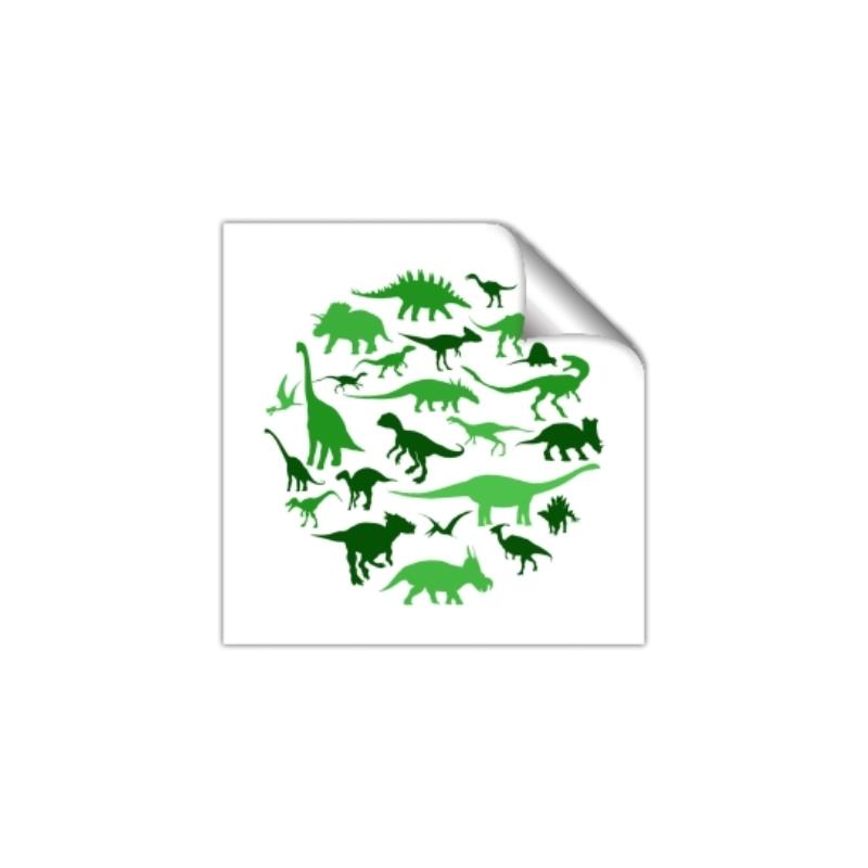Picture of Dino Party Green  _GroupedProduct_Square_Mini_ _GroupedProduct_Square_Unframed_Print_Only_