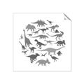 Picture of Dino Party Gray _GroupedProduct_Square_Mini_ _GroupedProduct_Square_Unframed_Print_Only_