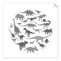 Picture of Dino Party Gray _GroupedProduct_Square_Mini_ _GroupedProduct_Square_Unframed_Print_Only_