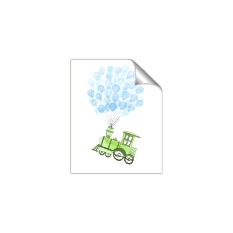 Picture of Balloon Train  _GroupedProduct_Rectangle_Portrait_Mini_ _GroupedProduct_Rectangle_Portrait_Unframed_Print_Only_