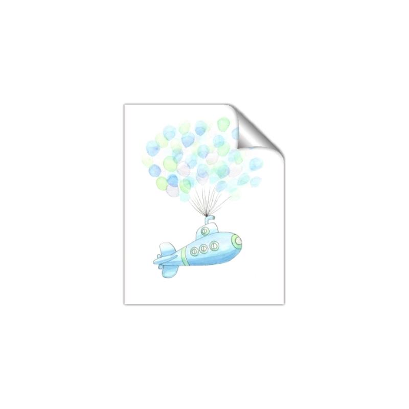 Picture of Balloon Plane _GroupedProduct_Rectangle_Portrait_Mini_ _GroupedProduct_Rectangle_Portrait_Unframed_Print_Only_