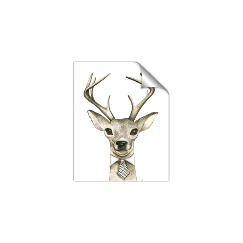 Picture of Baby Deer with Short Tie _GroupedProduct_Rectangle_Portrait_Mini_ _GroupedProduct_Rectangle_Portrait_Unframed_Print_Only_