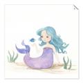 Picture of Blue Hair Mermaid _GroupedProduct_Square_Mini_ _GroupedProduct_Square_Unframed_Print_Only_