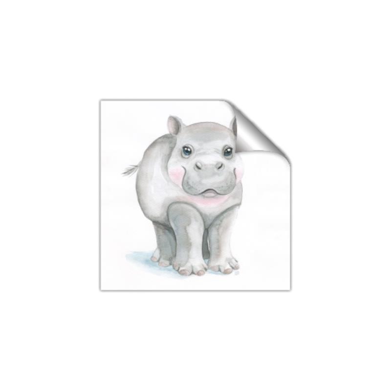 Picture of Tiny Hippo _GroupedProduct_Square_Mini_ _GroupedProduct_Square_Unframed_Print_Only_