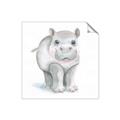 Picture of Tiny Hippo _GroupedProduct_Square_Mini_ _GroupedProduct_Square_Unframed_Print_Only_