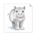 Picture of Tiny Hippo _GroupedProduct_Square_Mini_ _GroupedProduct_Square_Unframed_Print_Only_