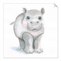 Picture of Tiny Hippo _GroupedProduct_Square_Mini_ _GroupedProduct_Square_Unframed_Print_Only_