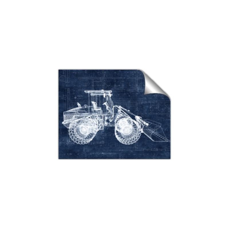 Picture of Tractor Blueprint l _GroupedProduct_Rectangle_Landscape_Mini_ _GroupedProduct_Rectangle_Landscape_Unframed_Print_Only_