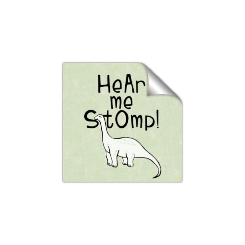 Picture of Hear me Stomp Green Bkg _GroupedProduct_Square_Mini_ _GroupedProduct_Square_Unframed_Print_Only_