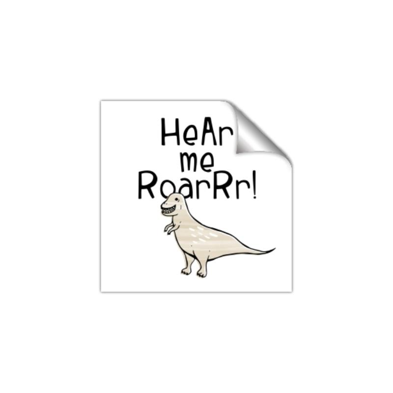 Picture of Hear me Roar Beige  _GroupedProduct_Square_Mini_ _GroupedProduct_Square_Unframed_Print_Only_