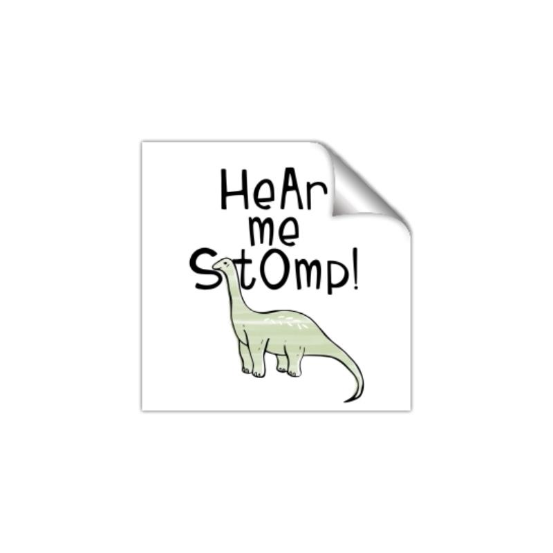 Picture of Hear me Stomp Green  _GroupedProduct_Square_Mini_ _GroupedProduct_Square_Unframed_Print_Only_