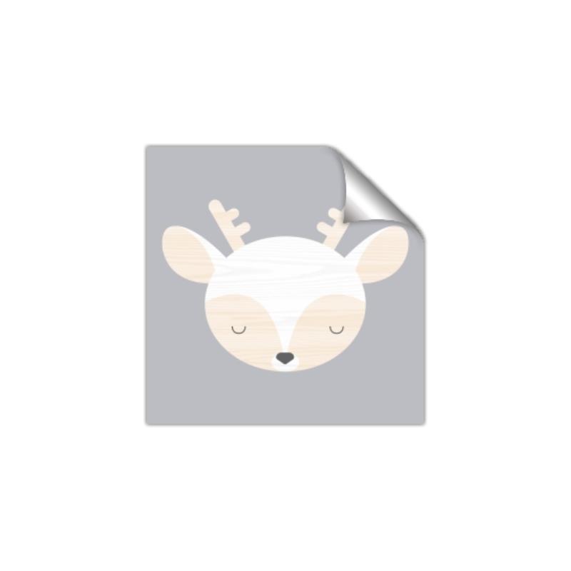 Picture of Gray Deer _GroupedProduct_Square_Mini_ _GroupedProduct_Square_Unframed_Print_Only_