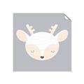 Picture of Gray Deer _GroupedProduct_Square_Mini_ _GroupedProduct_Square_Unframed_Print_Only_