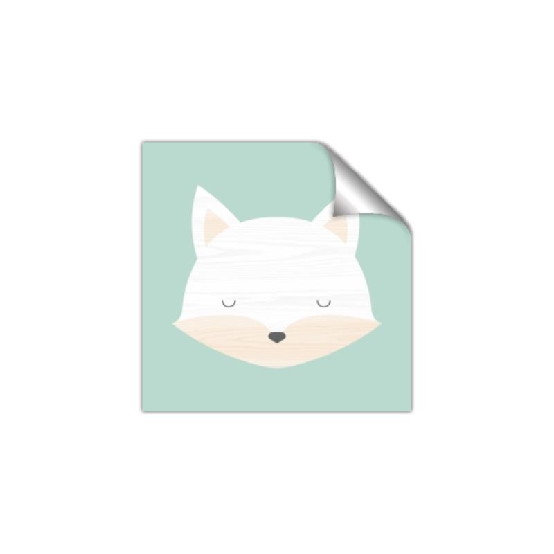 Picture of Green Fox _GroupedProduct_Square_Mini_ _GroupedProduct_Square_Unframed_Print_Only_