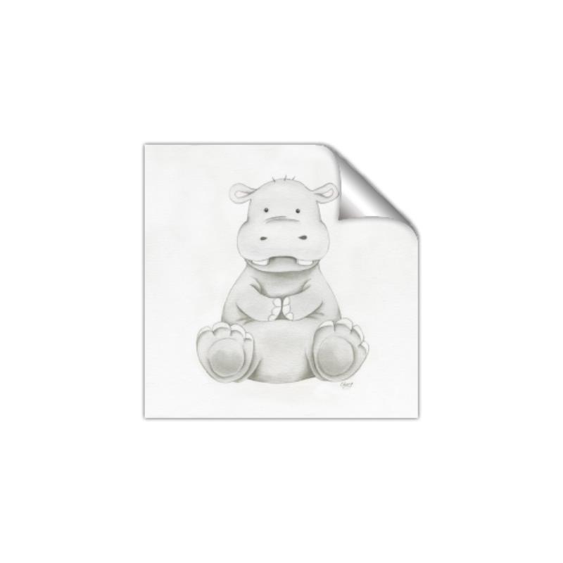 Picture of Nursery Hippo _GroupedProduct_Square_Mini_ _GroupedProduct_Square_Unframed_Print_Only_