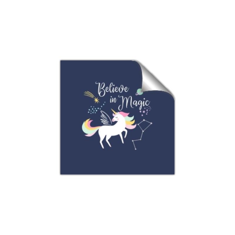 Picture of Believe in Magic Unicorn _GroupedProduct_Square_Mini_ _GroupedProduct_Square_Unframed_Print_Only_