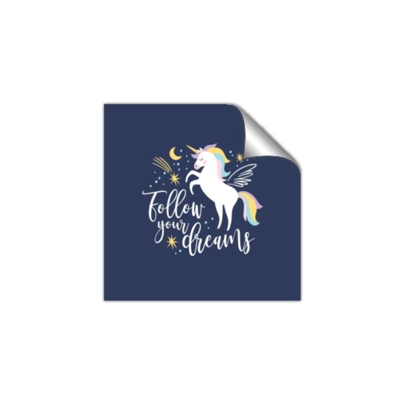 Picture of Follow your Dreams Unicorn _GroupedProduct_Square_Mini_ _GroupedProduct_Square_Unframed_Print_Only_