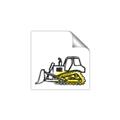 Picture of Construction Dozer _GroupedProduct_Square_Mini_ _GroupedProduct_Square_Unframed_Print_Only_